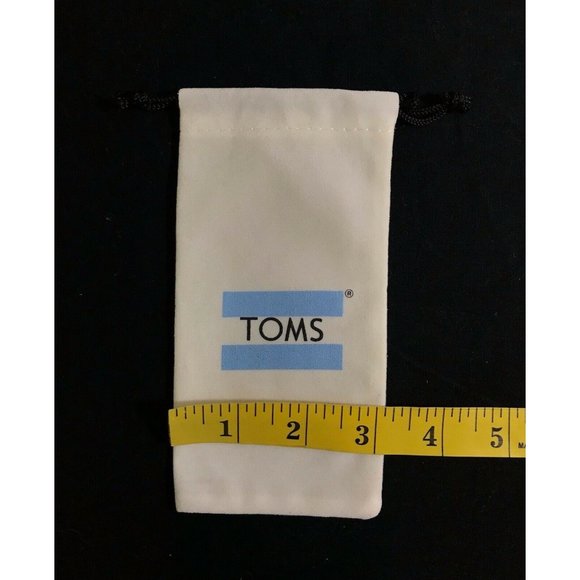 Toms Dust Bag Storage Pouch White 3" x 6.3" - Picture 3 of 5
